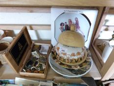 Mixed Lot: Boxed Spice Girls plate, various ceramics, box of various costume jewellery