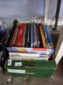 Two small boxes of various children's books
