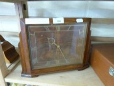 Smiths electric mantel clock in walnut veneered case