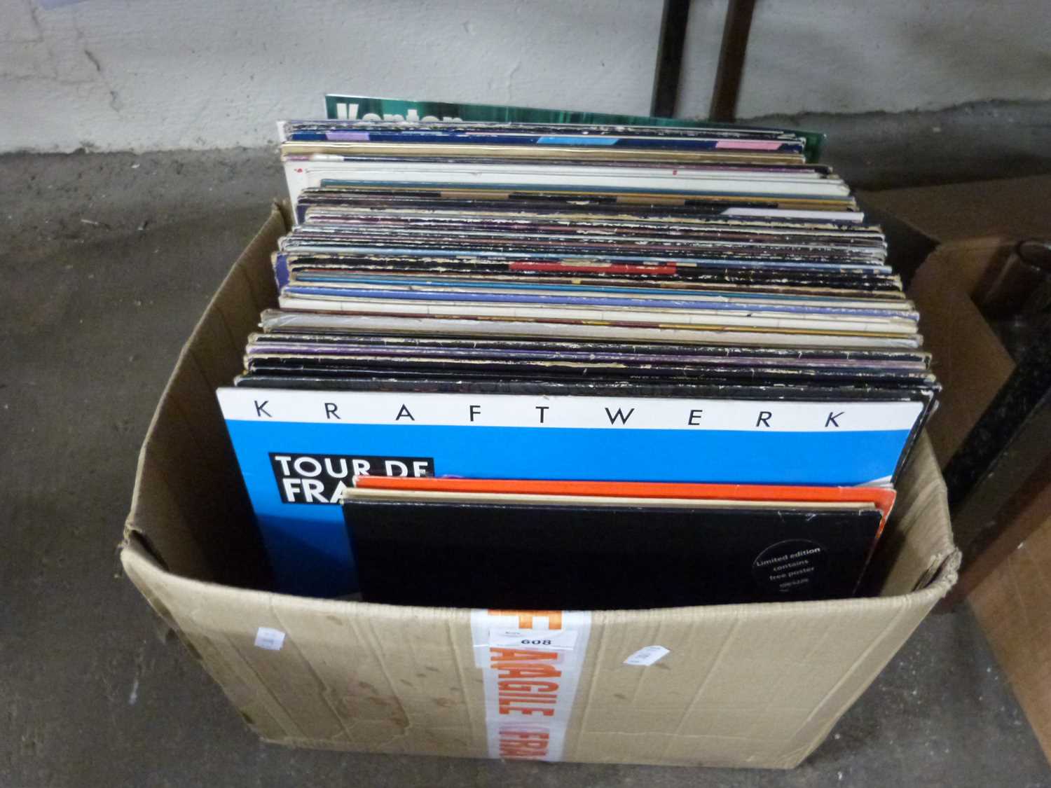 Box of various assorted records