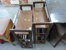 Two folding bookcases