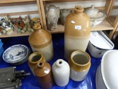 Collection of stone ware jars and flagons mainly unbranded