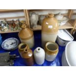 Collection of stone ware jars and flagons mainly unbranded