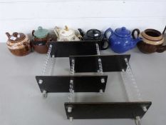 Six various assorted teapots