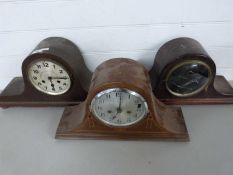 Three early 20th Century dome topped mantel clocks