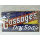 Enamel sign marked "Gossages Dry Soap"