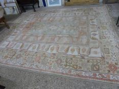 Large 20th Century wool floor rug, 300 x345 cm