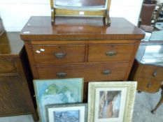 Victorian mahogany five drawer chest