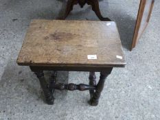 Antique style oak flip top joint stool