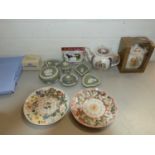 Mixed Lot: Various Wedgwood Jasper ware trinket boxes, pin dishes, Wedgwood collectors plates, a