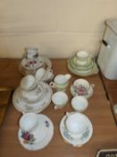 Mixed Lot: Various tea wares to include Tuscan, Shelley and others