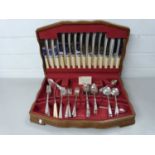 Case of Buckingham pattern silver plated cutlery