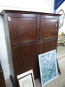 Mahogany double door wardrobe