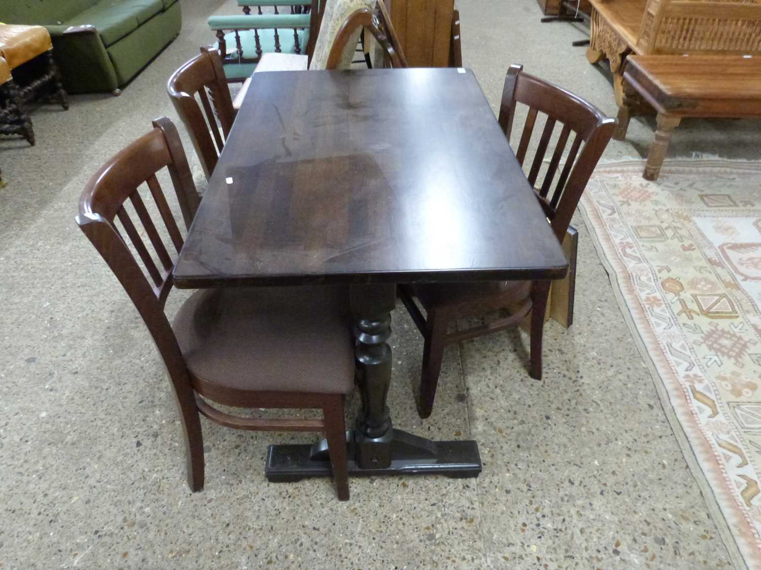 Pub table and three chairs - NOTE: Sold for commercial use only