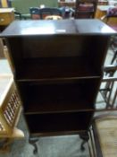 20th Century cabriole legged mahogany bookcase