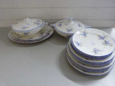 Quantity of Scotch ivory pattern table wares