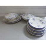 Quantity of Scotch ivory pattern table wares