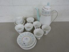 Quantity of Queen Anne Caprice pattern coffee wares