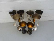 Mixed Lot: Silver plated goblets