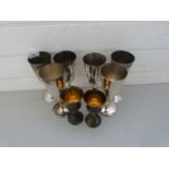 Mixed Lot: Silver plated goblets