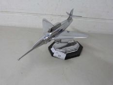 Novelty table lighter formed as a military aircraft