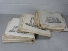 John Berney Ladbrooke - A large collection of loose prints, Norfolk Churches