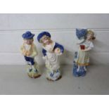 Three lustre finished continental figures