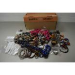 Box of various assorted costume jewellery