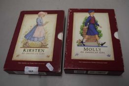 Two boxed sets of books Molly An American Girl and Kirsten An American Girl (2)