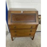 Early 20th Century mahogany veneered three drawer burear