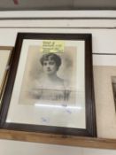 Photographic portrait of a debutante, circa 1930's, framed and glazed