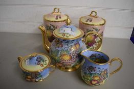 Quantity of Canterbury fine china wares comprising teapot, milk jug and sugar basin together with