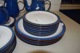 Quantity of modern blue Denby table wares