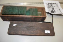 Case of blank glass photographic slides