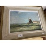 W H Ford, Cley Windmill, oil on board, 33 x 22 cm, framed