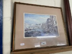 Print of Waters of Venice , glazed and framed
