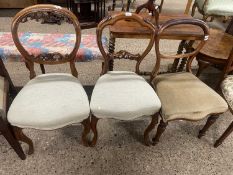 Mixed Lot: Three various balloon back dining chairs