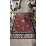 Modern Chinese floor rug, 220cm long