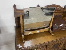 Early 20th Century hardwood framed swing dressing table mirror