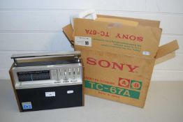 Vintage Zenith radio together with a Sony cassette player