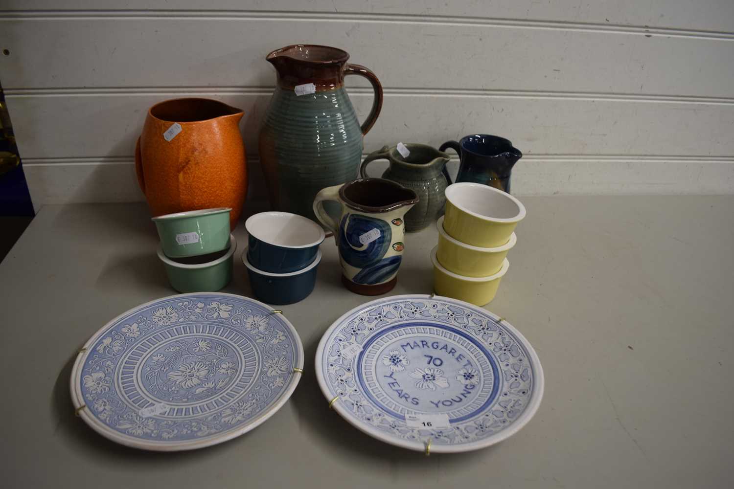 Mixed Lot: Terrington Pottery plates, various jugs, shaving mirror etc - Image 2 of 2