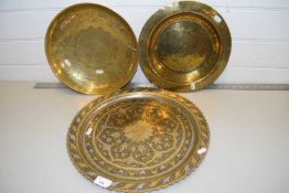 Mixed Lot: A circular brass bowl stamped Made in China together with a further Islamic serving