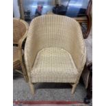 Modern wicker armchair