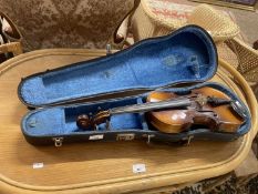 Cased violin labelled Tatra by Rosetti made in Czechoslovakia
