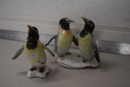 Karl Ens, model penguin group plus a further single penguin (2)