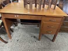 20th Century hardwood office desk with four drawers