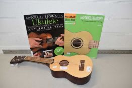 Kala KA 15S-S ukelele with music books