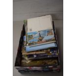 Box of various postcards and ephemera