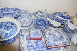 Mixed Lot: Various blue and white table wares to include a good range of Copeland Spode blue Italian