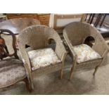 Pair of Seagrass conservatory chairs